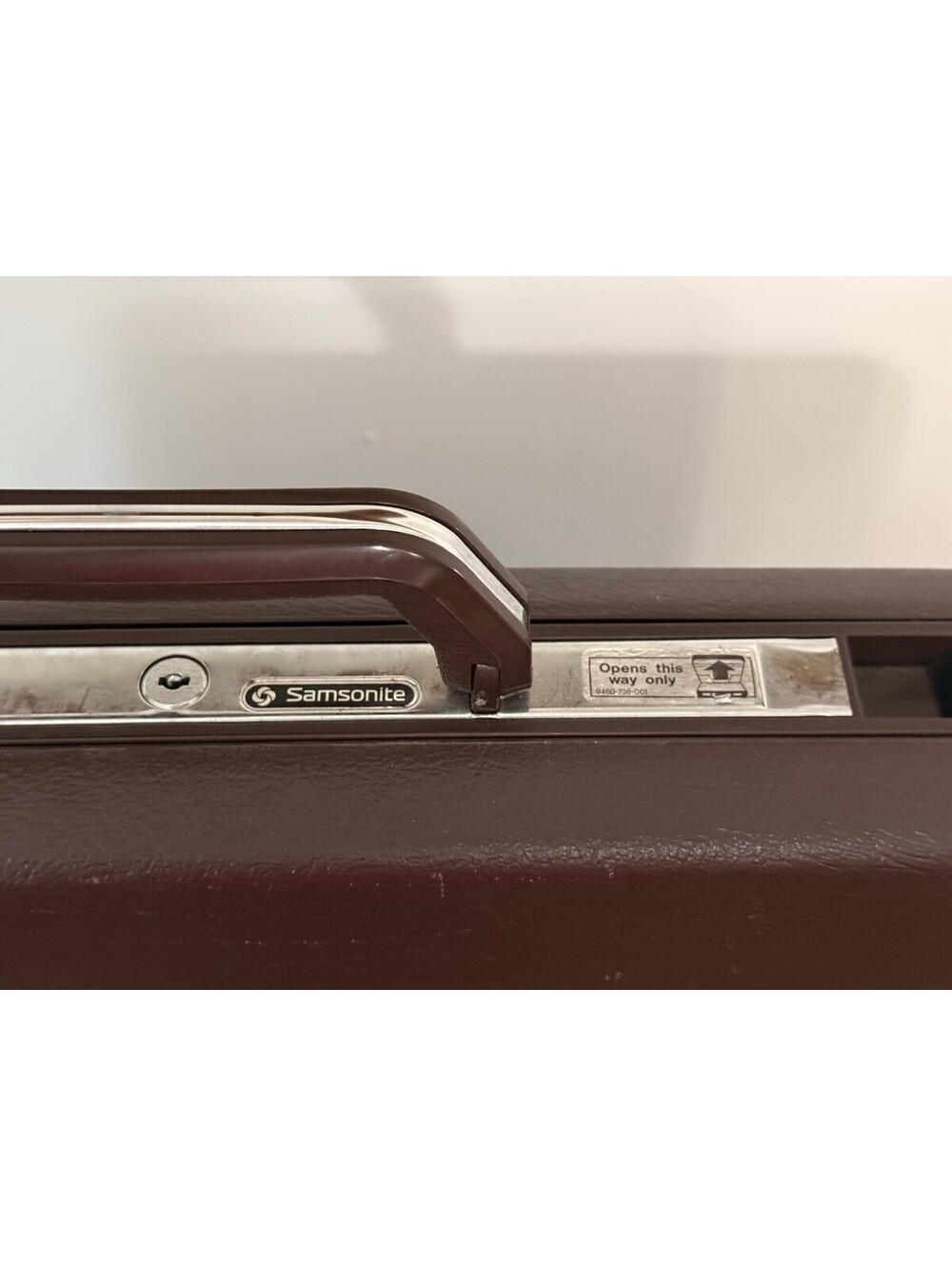 Vtg SAMSONITE Brown Hard Shell Briefcase Attache Organizer, W/KEY 18x13x5